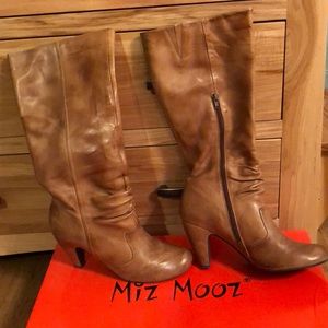 Mix Mooz light cognac soft leather boots